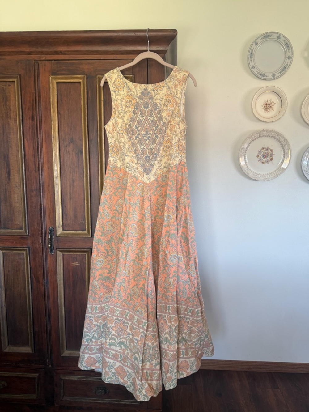 FREE PEOPLE MALENA MAXI DRESS IN MULTI MEDIUM NWOT